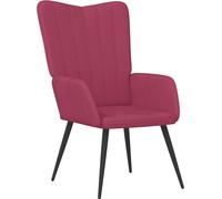 Chaise de relaxation Rouge bordeaux Velours