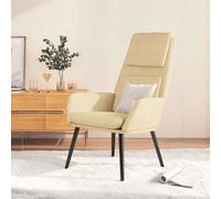 vidaXL Chaise de relaxation - Crème tissu