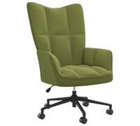 Chaise de relaxation Vert clair Velours
