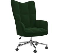 Chaise de relaxation Vert foncé Velours