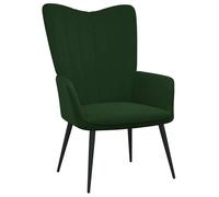 Chaise de relaxation Vert foncé Velours