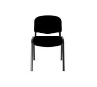 Chaise de réunion et d?accueil First - Tissu Noir