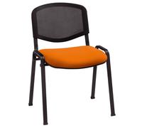 Chaise de réunion et visiteur First Maille filet Abricot - Pieds noir