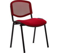 Chaise de réunion et visiteur First Maille filet tissu - Rouge