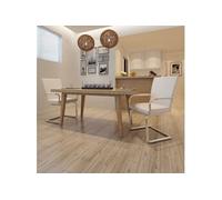 vidaXL Chaises cantilever – Similicuir blanc – 2 pièces
