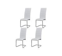 vidaXL Chaises cantilever - Blanc Similicuir