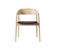 Chaise de Salle à Manger AC2 d', Chêne Pigmenté Blanc/ Noir