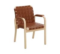 Chaise de Salle à Manger Artek A45 Bouleau/ Cognac
