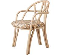 Chaise de Salle à Manger Bistra avec Accoudoirs en Rotin Laqué naturel/Reales Limonta 002