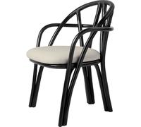 Chaise de Salle à Manger Bistra avec Accoudoirs en Rotin Peint ébène/Fustagno Limonta 001
