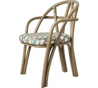 Chaise de Salle à Manger Bistra avec Accoudoirs en Rotin Teinté olive/Reales Limonta 001