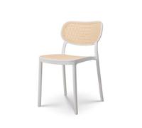Chaise de salle à manger blanche style vintage