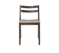 Ferm Living Chaise Boda Assise rembourrée soft bouclé. hêtre foncé teinté-natural