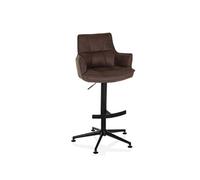 Chaise de salle à manger / chaise pivotante SOLAO LIFE HIGH Tissu marron