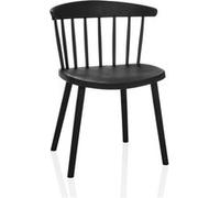 Chaise de salle à manger / chaise visiteur ARTIFO RIB plastique noir hjh LIVING Noir