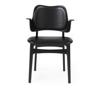 Chaise de Salle à Manger Chaleureuse de Style Nordique avec Assise et Dossier Rembourrés en Bouleau Teinté Noir/Prescott 207