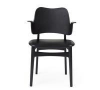 Chaise de Salle à Manger Chaleureuse et Nordique avec Revêtement D'assise en Bouleau Noir noir/Prescott 207