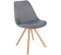 Chaise de Salle à Manger - CLP - Sofia - Tissu - Bois massif - Design scandinave