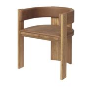 Kristina Dam Studio Chaise Collector Chêne verni chaud-cuir cognac