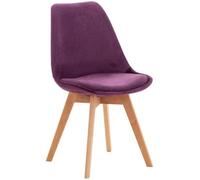 Chaise de salle à manger - cuisine Linares - Violet - Velours - Bois massif - Confortable et design