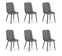 HOMESTYLE4U Chaise de salle à manger lot 6 chaises