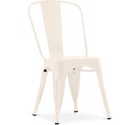 Chaise de salle à manger - Design industriel - Acier - Nouvelle édition - Stylix Crème