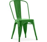 Chaise de salle à manger - Design industriel - Acier - Nouvelle édition - Stylix Vert