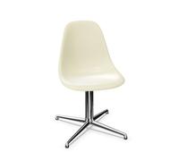 Chaise de salle à manger Eames DSL en fibre de verre, parchemin/ Chrome