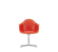 Chaise de salle à manger Eames Plastic DAL RE, rouge coquelicot/ Chrome