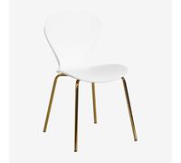 Chaise de salle à manger empilable Uit Blanc Doré
