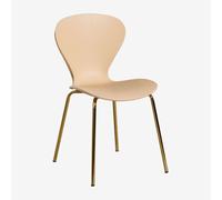 Chaise De Salle À Manger Empilable Uit Brun Blé Doré Brun
