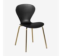 Chaise De Salle À Manger Empilable Uit Noir Doré Noir