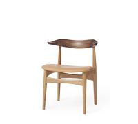 Chaise de Salle à Manger en Corne de Vache Style Nordique Chaleureux, Chêne/soavé