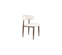 Chaise de salle à manger en tissu beige Stanley