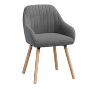 WOLTU Chaise de Salle à Manger en Velours, Chaise Cuisine, sur Pieds en Bois Massif, Gris Foncé, BH95dgr-1