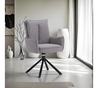 Chaise de salle à manger fauteuil à accoudoirs pivotante rembourrée Homestyle4u