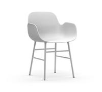 Normann Copenhagen Fauteuil Form pieds en métal Blanc