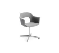 Chaise de Salle à Manger HAY Layout 234 avec Accoudoirs et Pivotante Hallingdal 130/ Aluminium