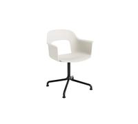 Chaise de Salle à Manger HAY Layout 251 avec Accoudoirs et Pivotante, Blanc Crème/Noir