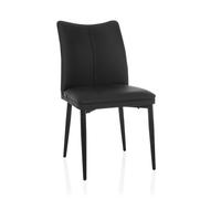 Chaise de salle à manger - hjh LIVING - VISETO - Noir - similicuir