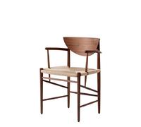 Chaise de Salle à Manger HM4 de Style avec Accoudoirs, Noyer