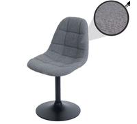 Chaise de salle à manger HWC-A60, chaise de cuisine chaise pivotante, acier MVG tissu/textile bouclé (450g/m²) gris foncé
