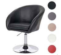 Chaise de salle à manger HWC-F19 similicuir noir