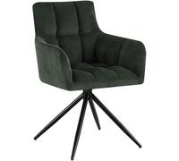 Chaise de salle à manger Jonah, couleur vert, avec accoudoirs