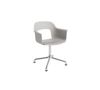 Chaise de salle à manger Layout 251 avec accoudoirs et pivotante, gris nuage/ Aluminium