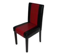 Mendler Chaise de salle à manger Littau - Noir/rouge