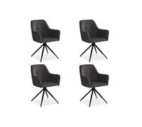 Chaise de salle à manger lot 4 chaises oeuf gris