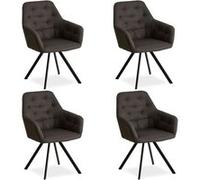 HOMESTYLE4U Chaise de salle à manger lot 4 chaises