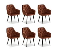 Chaise de salle à manger lot 6 chaises marron