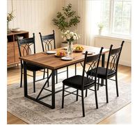 Chaise de Salle à Manger Lot de 4, Chaise de Banquet Noire, Métal, Coussin Rembourré, Style Classique, pour Mariage Salle à Manger
